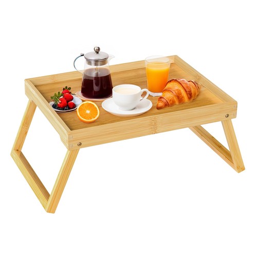Bed tray table with folding - tray,